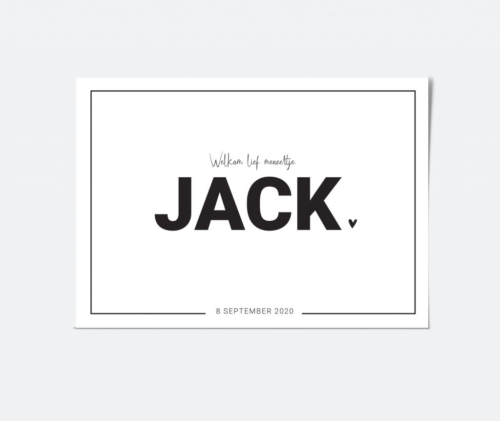 geboortekaartje Jack