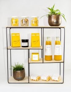 doopsuiker okergeel zwart