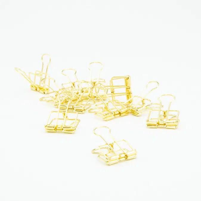 binderclip goud